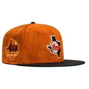 ✨New Era Texas Rangers Hat Club Suede S’mores 2Tone MLB Fitted Cap Hat 7 3/8✨